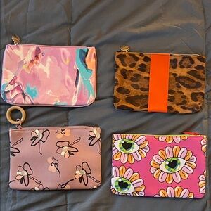 Set of Four Colorful small makeup pouches. From Ipsy.